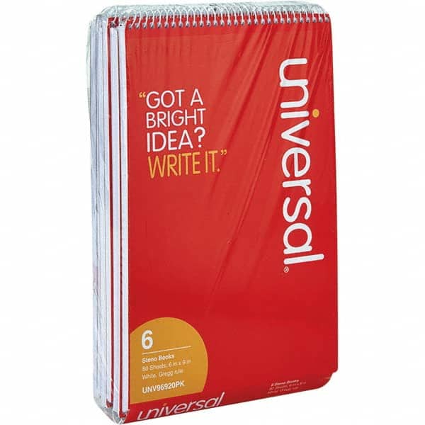 UNIVERSAL - Note Pads, Writing Pads & Notebooks Writing Pads & Notebook Type: Steno Book Size: 6 x 9 - Exact Tooling