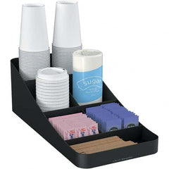 Mind Reader - Condiments & Dispensers Breakroom Accessory Type: Condiment Dispenser Breakroom Accessory Description: Trove Seven-Compartment Coffee Condiment Organizer - Exact Tooling