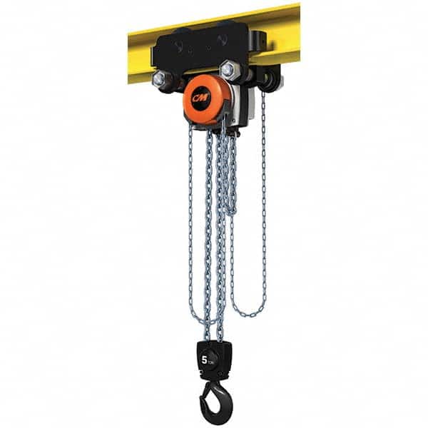CM - 11,023 Lb Capacity, 30' Lift Height, Manual Chain Hoist - Exact Tooling