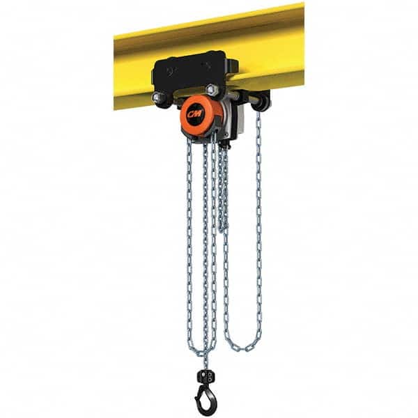 CM - 1,102 Lb Capacity, 30' Lift Height, Manual Chain Hoist - Exact Tooling