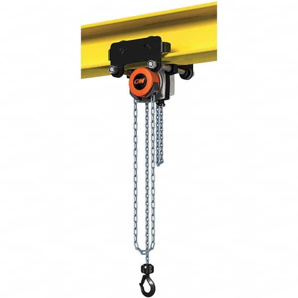 CM - 1,102 Lb Capacity, 10' Lift Height, Manual Chain Hoist - Exact Tooling