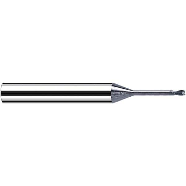 Fraisa - 0.5mm Diam 2 Flute Solid Carbide 0.05mm Corner Radius End Mill - Exact Tooling