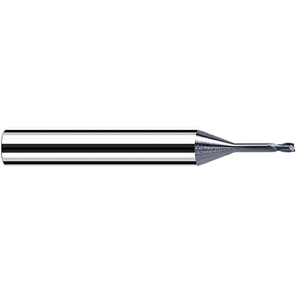 Fraisa - 0.8mm Diam 2 Flute Solid Carbide 0.2mm Corner Radius End Mill - Exact Tooling