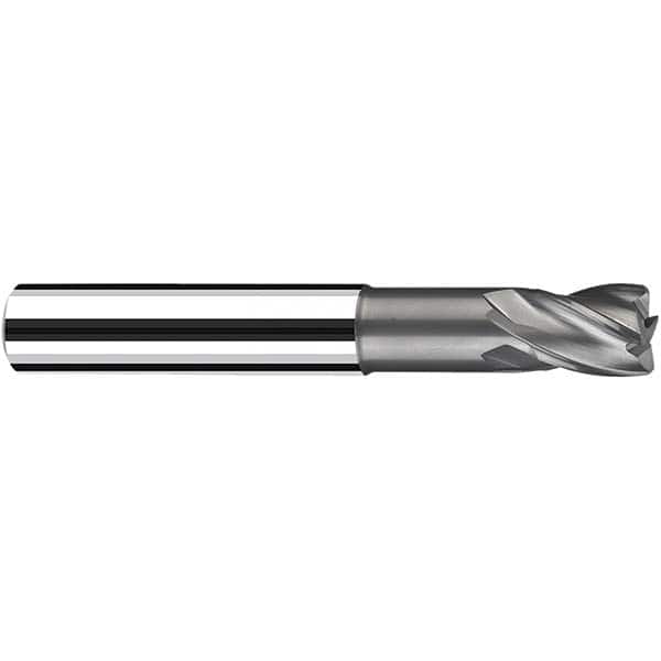 Fraisa - 3mm Diam 4 Flute Solid Carbide 0.5mm Corner Radius End Mill - Exact Tooling