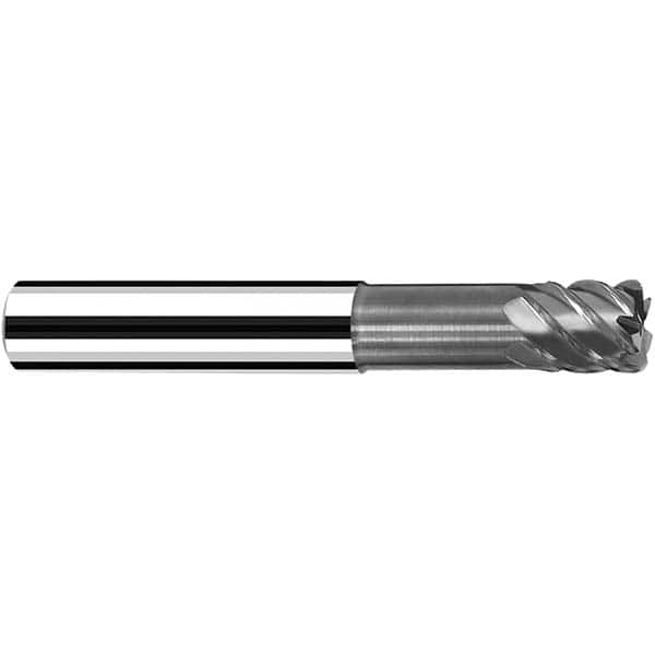 Fraisa - 10mm Diam 4 Flute Solid Carbide 1mm Corner Radius End Mill - Exact Tooling