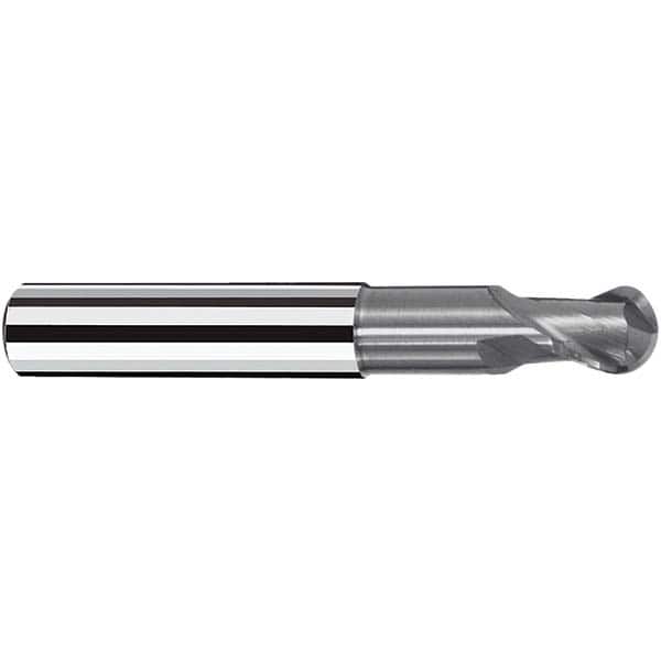 Fraisa - 10mm Diam, 11mm LOC, 2 Flute Solid Carbide Ball End Mill - Exact Tooling