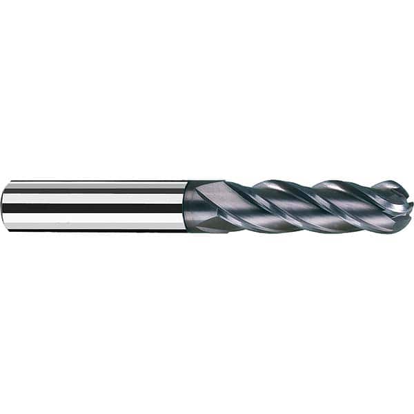 Fraisa - 5/16" Diam, 1-1/4" LOC, 4 Flute Solid Carbide Ball End Mill - Exact Tooling
