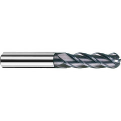 Fraisa - 5/16" Diam, 1-1/4" LOC, 4 Flute Solid Carbide Ball End Mill - Exact Tooling