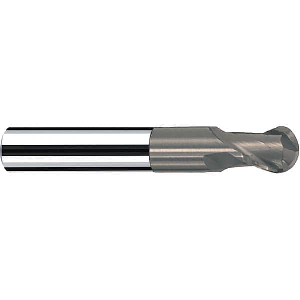 Fraisa - 3/8" Diam, 3/8" LOC, 2 Flute Solid Carbide Ball End Mill - Exact Tooling