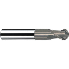 Fraisa - 3/8" Diam, 3/8" LOC, 2 Flute Solid Carbide Ball End Mill - Exact Tooling