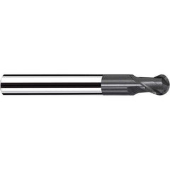 Fraisa - 3/8" Diam, 3/8" LOC, 2 Flute Solid Carbide Ball End Mill - Exact Tooling