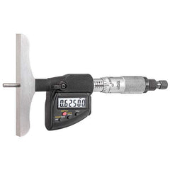 Starrett - Electronic Depth Micrometers Minimum Measurement (mm): 0.00 Minimum Measurement (Decimal Inch): 0.00 - Exact Tooling