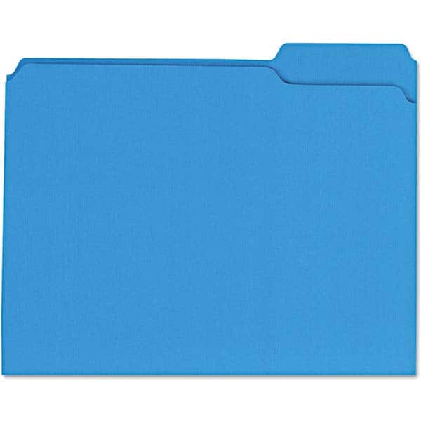 UNIVERSAL - File Folders, Expansion Folders & Hanging Files Folder/File Type: File Folders with Top Tab Color: Blue - Exact Tooling