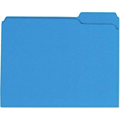 UNIVERSAL - File Folders, Expansion Folders & Hanging Files Folder/File Type: File Folders with Top Tab Color: Blue - Exact Tooling