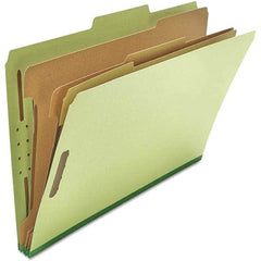 UNIVERSAL - File Folders, Expansion Folders & Hanging Files Folder/File Type: Classification Folders with Tob Tab Fastener Color: Green - Exact Tooling