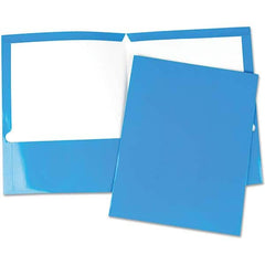 UNIVERSAL - File Folders, Expansion Folders & Hanging Files Folder/File Type: Pocket Folders Color: Blue - Exact Tooling