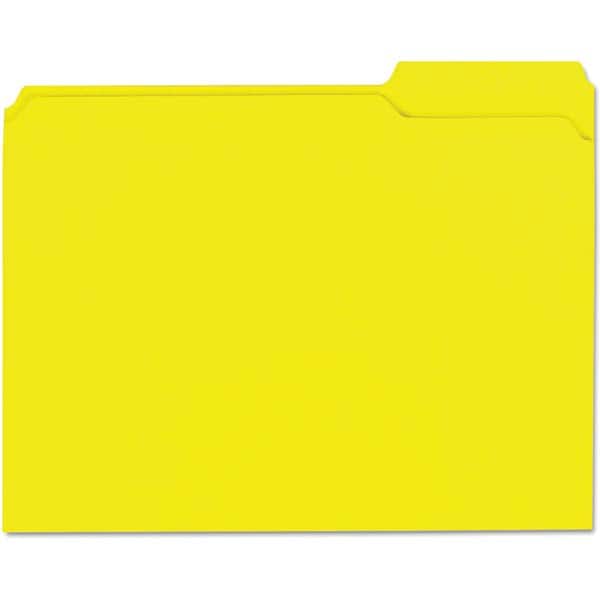 UNIVERSAL - File Folders, Expansion Folders & Hanging Files Folder/File Type: File Folders with Top Tab Color: Yellow - Exact Tooling