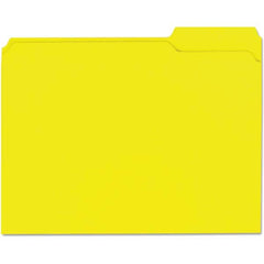 UNIVERSAL - File Folders, Expansion Folders & Hanging Files Folder/File Type: File Folders with Top Tab Color: Yellow - Exact Tooling