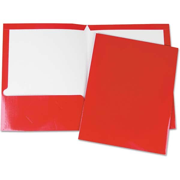 UNIVERSAL - File Folders, Expansion Folders & Hanging Files Folder/File Type: Pocket Folders Color: Red - Exact Tooling