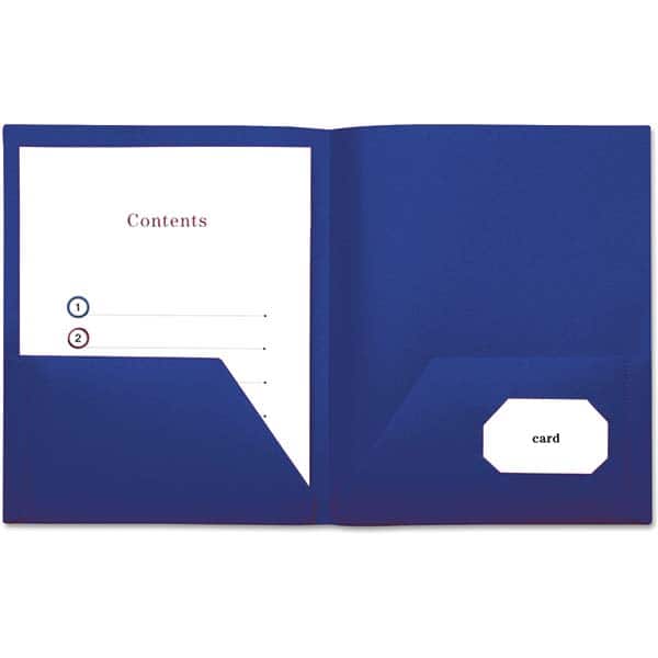 UNIVERSAL - File Folders, Expansion Folders & Hanging Files Folder/File Type: Pocket Folders Color: Navy Blue - Exact Tooling