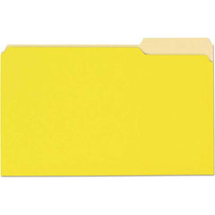 UNIVERSAL - File Folders, Expansion Folders & Hanging Files Folder/File Type: File Folders with Top Tab Color: Light Yellow - Exact Tooling