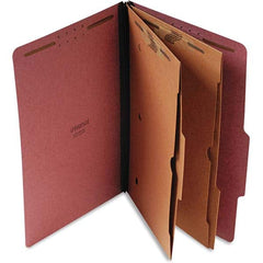 UNIVERSAL - File Folders, Expansion Folders & Hanging Files Folder/File Type: Classification Folders with Tob Tab Fastener Color: Red - Exact Tooling