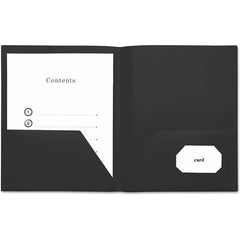UNIVERSAL - File Folders, Expansion Folders & Hanging Files Folder/File Type: Pocket Folders Color: Black - Exact Tooling
