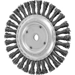 PFERD - Wheel Brushes; Outside Diameter (Inch): 6 ; Wire Type: Knotted ; Fill Material: Carbon Steel ; Trim Length (Inch): 1-1/4 ; Filament Wire Diameter Range: 0.0200-0.0299 ; Maximum RPM: 10000.000 - Exact Tooling