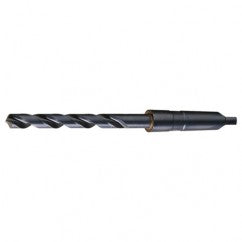 3/4 RHS / RHC HSS 118 Degree Radial Point Taper Shank Taper Length Drill - Steam Oxide - Exact Tooling