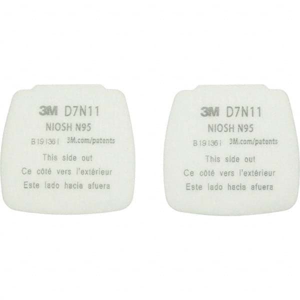 3M - Half & Full Facepiece Cartridges & Filters; Type: Filter ; NIOSH Filter Rating: N95; N95 ; Protection Type: Particulates ; Color Code: White ; Filter Rating: N95 ; Manufacturer's Series: D7N11 - Exact Tooling