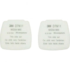 3M - Half & Full Facepiece Cartridges & Filters; Type: Filter ; NIOSH Filter Rating: N95; N95 ; Protection Type: Particulates ; Color Code: White ; Filter Rating: N95 ; Manufacturer's Series: D7N11 - Exact Tooling