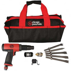 Chicago Pneumatic - 2,500 BPM, 3-1/2" Long Stroke, Air Chipping Hammer - Exact Tooling