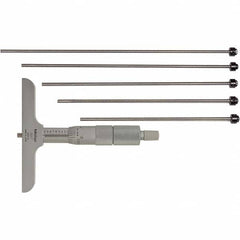 Mitutoyo - Mechanical Depth Micrometers Minimum Measurement (Decimal Inch): 0 Maximum Measurement (Decimal Inch): 6 - Exact Tooling