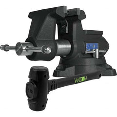 Wilton - 5-1/2" Jaw Width x 6" Jaw Opening, 3-5/8" Throat Depth, Bench & Pipe Combination Vise - Exact Tooling
