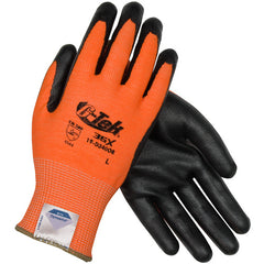 19-D340OR/XXL Coated Gloves - G-Tek 3GX Dyneema Diamond - Hi-Vis Orange 13G - Black Nitrile Foam - A4 - Exact Tooling