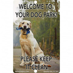 DOGIPOT - Pet Waste Station Accessories Type: Reflective Pet Sign Material: Aluminum - Exact Tooling