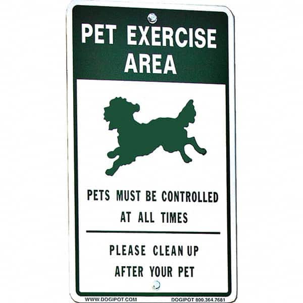 DOGIPOT - Pet Waste Station Accessories Type: Reflective Pet Sign Material: Aluminum - Exact Tooling