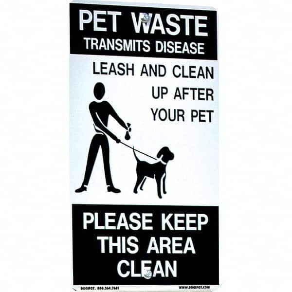 DOGIPOT - Pet Waste Station Accessories Type: Reflective Pet Sign Material: Aluminum - Exact Tooling