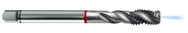 M8x0.75 6H 3-Flute Cobalt Red Ring Semi-Bottoming 40 degree Spiral Flute Tap-Bright - Exact Tooling