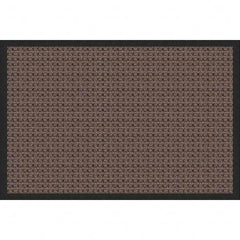 Entrance Mat: 3' Long, 2' Wide, Polypropylene Surface Indoor & Outdoor, Medium-Duty Traffic, Rubber Base, Brown