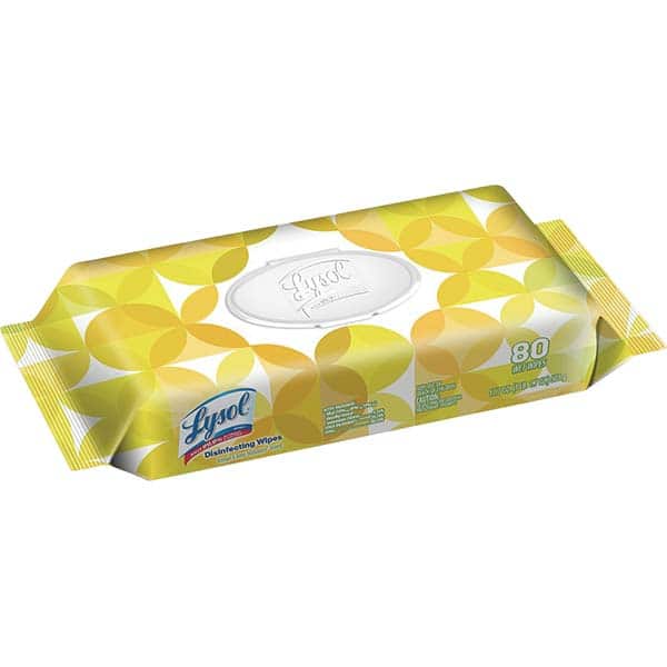 Lysol - 6-3/4" x 8-1/2" Disinfecting Flax Cloth Wipes - Exact Tooling