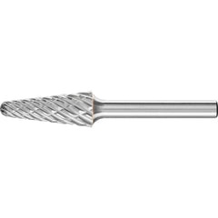 PFERD - SL-4, 1/2" Cut Diam, 1/4" Shank Diam, Carbide End Cut Tree with Radius End Burr - Exact Tooling