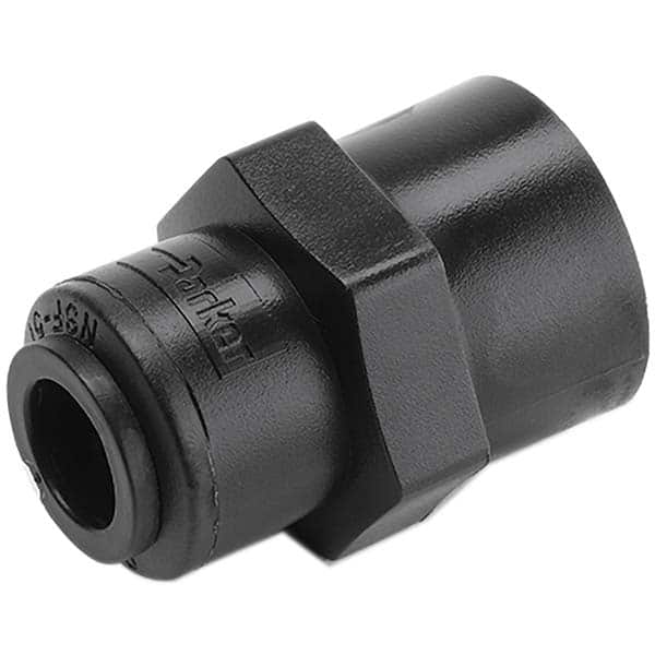 Parker - Plastic Push-To-Connect Tube Fittings Type: Female Connector Tube Outside Diameter (Inch): 3/8 - Exact Tooling