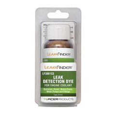 Leak Finder - Automotive Leak Detection Dyes Applications: Coolant Container Size: 1 oz. - Exact Tooling
