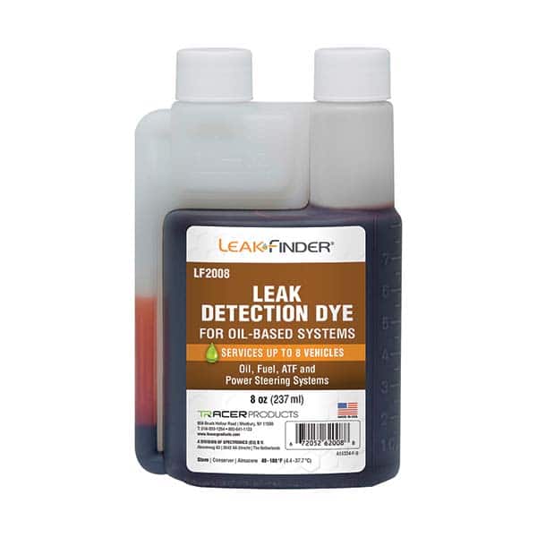 Leak Finder - Automotive Leak Detection Dyes Applications: Engine Oil; Transmission Fluid; Fuel Container Size: 8 oz. - Exact Tooling
