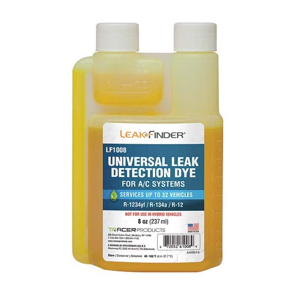 Leak Finder - Automotive Leak Detection Dyes Applications: Refrigeration Container Size: 8 oz. - Exact Tooling