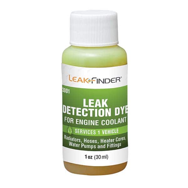 Leak Finder - Automotive Leak Detection Dyes Applications: Coolant Container Size: 1 oz. - Exact Tooling