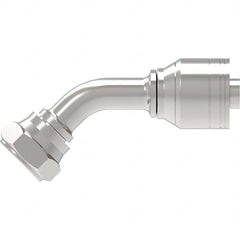 Eaton - Hydraulic Hose Fittings & Couplings Type: BSPP 60 Cone Female 45 Elbow Hose Diameter: 1/4 (Inch) - Exact Tooling