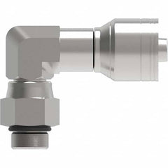 Eaton - Hydraulic Hose Fittings & Couplings Type: 90 Elbow O-Ring Boss Swivel Hose Diameter: 9/16 (Inch) - Exact Tooling