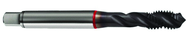 M2x0.40 6H 3-Flute Cobalt Red Ring Semi-Bottoming 40 degree Spiral Flute Tap-TiCN - Exact Tooling